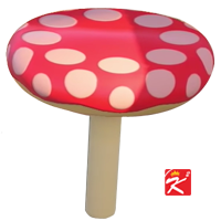 動森超級瑪利歐家具-蘑菇地形L