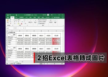 2招Excel表格轉圖片教學
